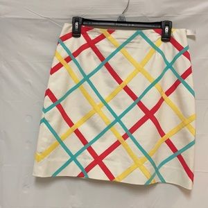 Etcetera Preppy cotton skirt with grosgrain ribbon detail. Size 8 Etcetera brand